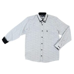 Hall mustriga triiksärk M